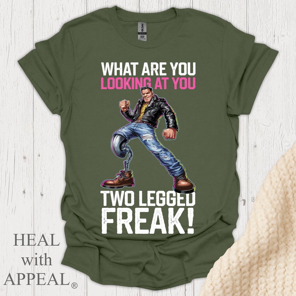 What Are You Looking 2 Legged V1b Print - Military Green