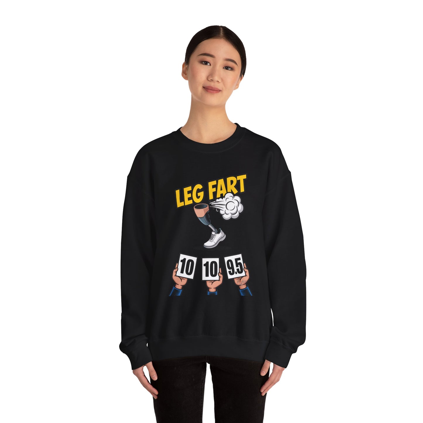 Prosthetic Leg Fart Scoreboard sweatshirt | Funny Amputee Novelty Crewneck