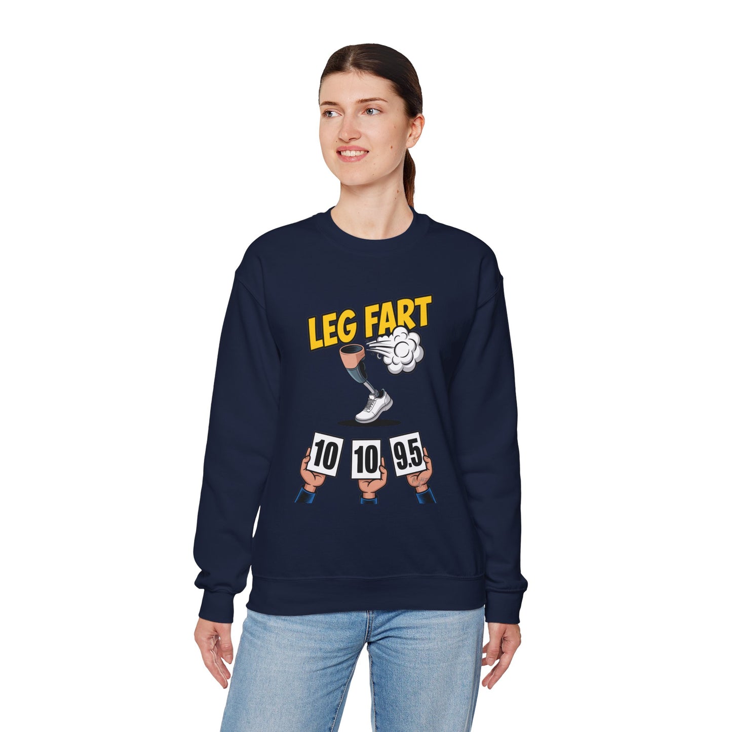 Prosthetic Leg Fart Scoreboard sweatshirt | Funny Amputee Novelty Crewneck