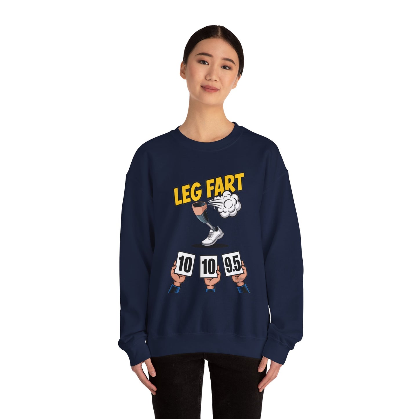 Prosthetic Leg Fart Scoreboard sweatshirt | Funny Amputee Novelty Crewneck