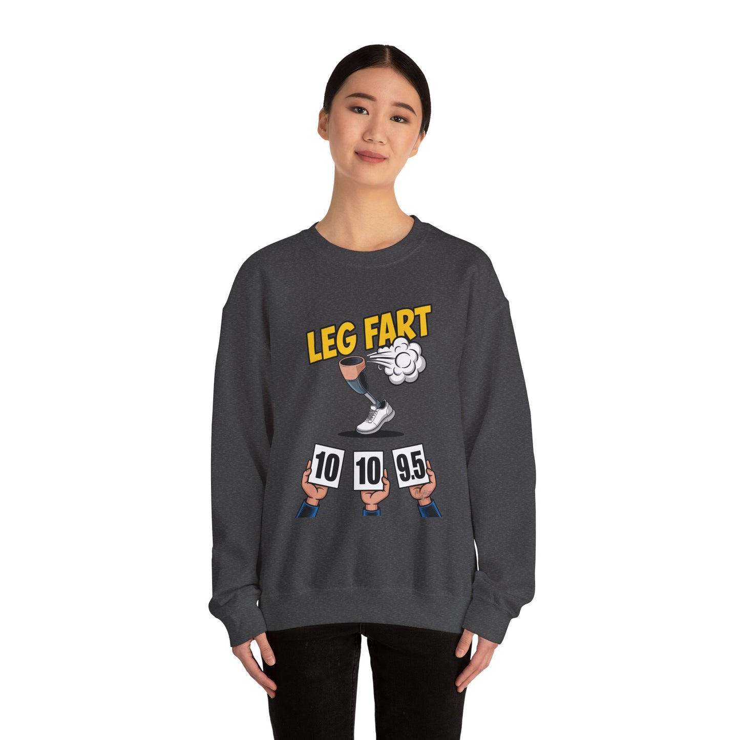 Prosthetic Leg Fart Scoreboard sweatshirt | Funny Amputee Novelty Crewneck